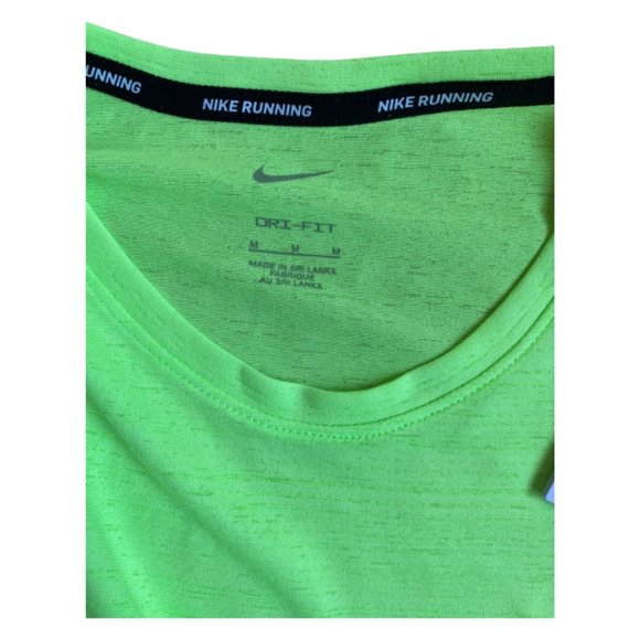 NWT Nike Dri-FIT Miler Men's Running T-Shirt Color Green  Size S - Picture 2 of 8